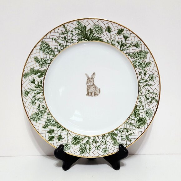 RARE Williams Sonoma New Garden Lattice Bunny Dinner Plate 10 1/2" NIB - Picture 1 of 2